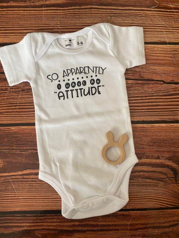 So apparently I have an attitude babygrow