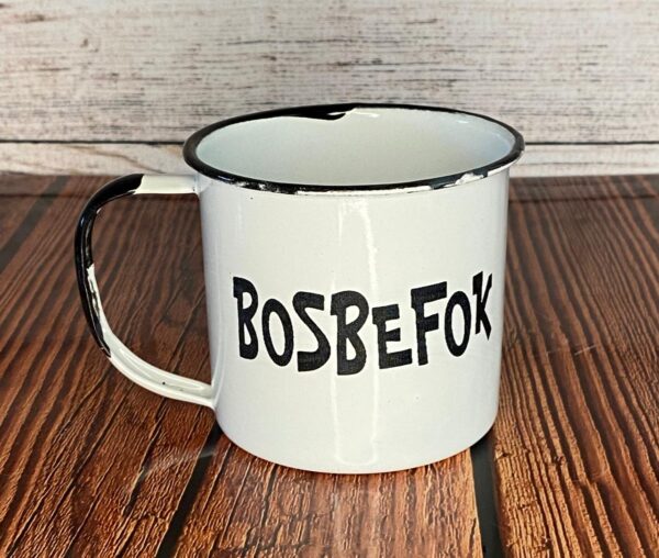 Bosbefok enamel mug